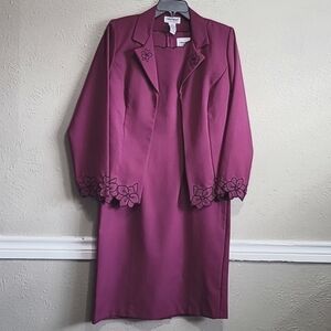 Anthony‎ Richards dress suit size 10 purple color midi dress lightweight Spring